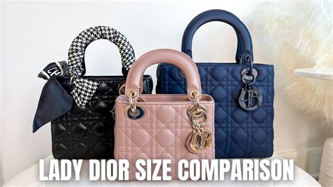 medium lady dior pink|lady dior medium vs small.